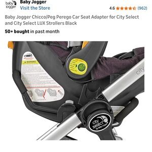 Baby Jogger City Select Car Seat Adapter - Brand New in Box